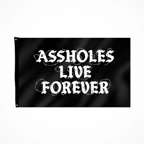 Assholes live forever 5ft x 3ft Flag- original - Picture 1 of 2
